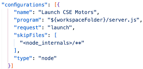 Configuration settings for CSE project